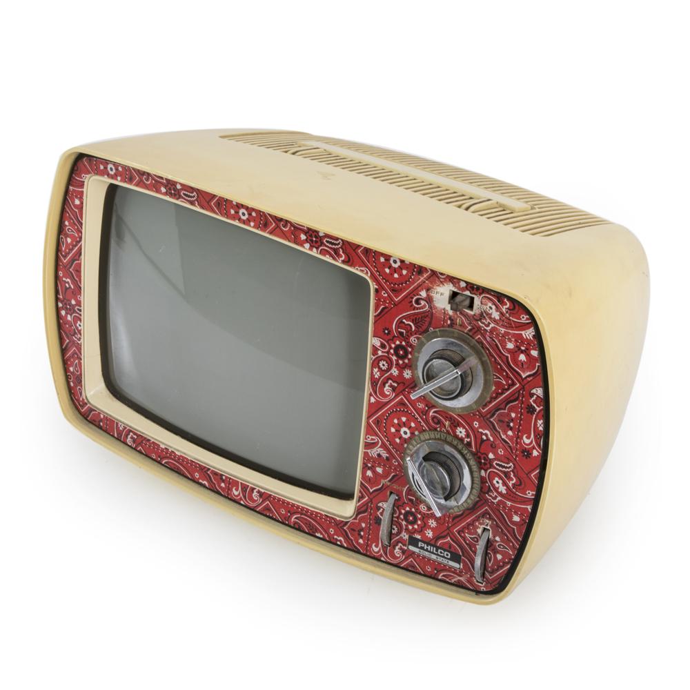 Philco Red Paisley Television