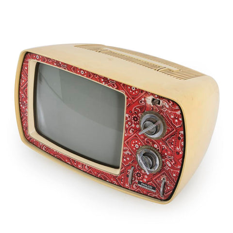 Philco Red Paisley Television