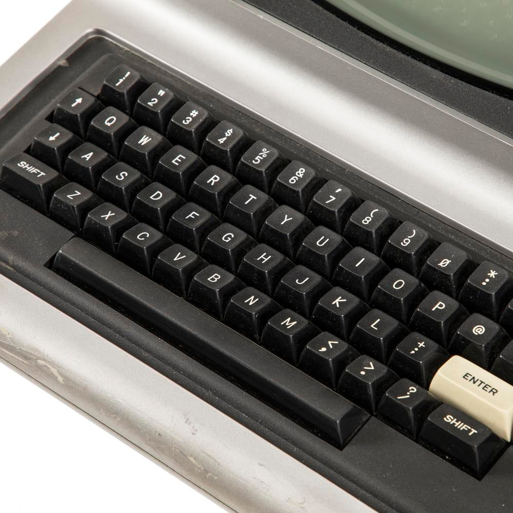 Silver Radio Shack Computer + Keyboard