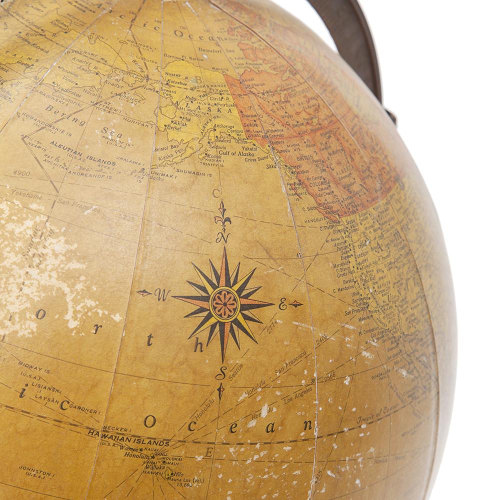 Tan Globe With Deco Base