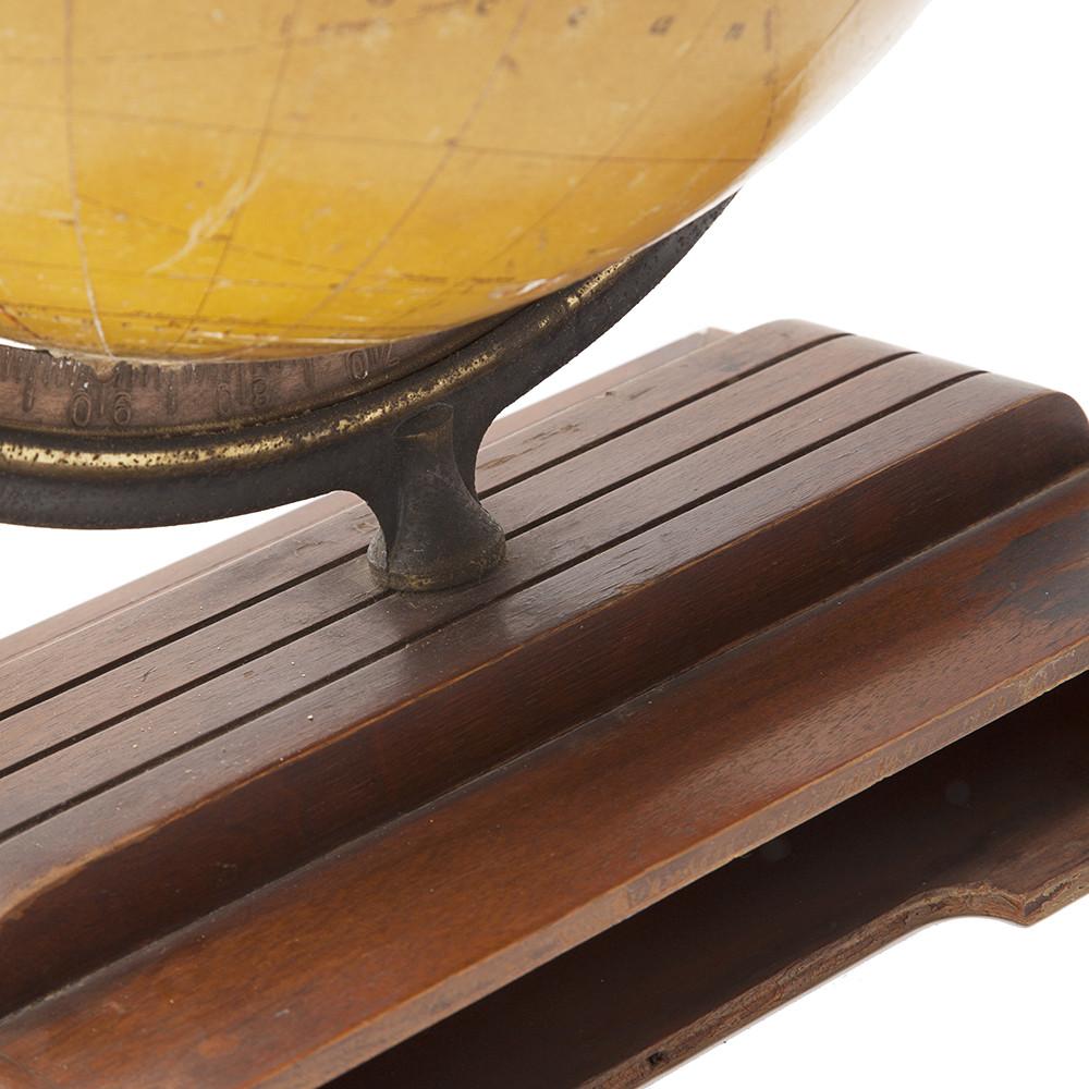 Tan Globe With Deco Base
