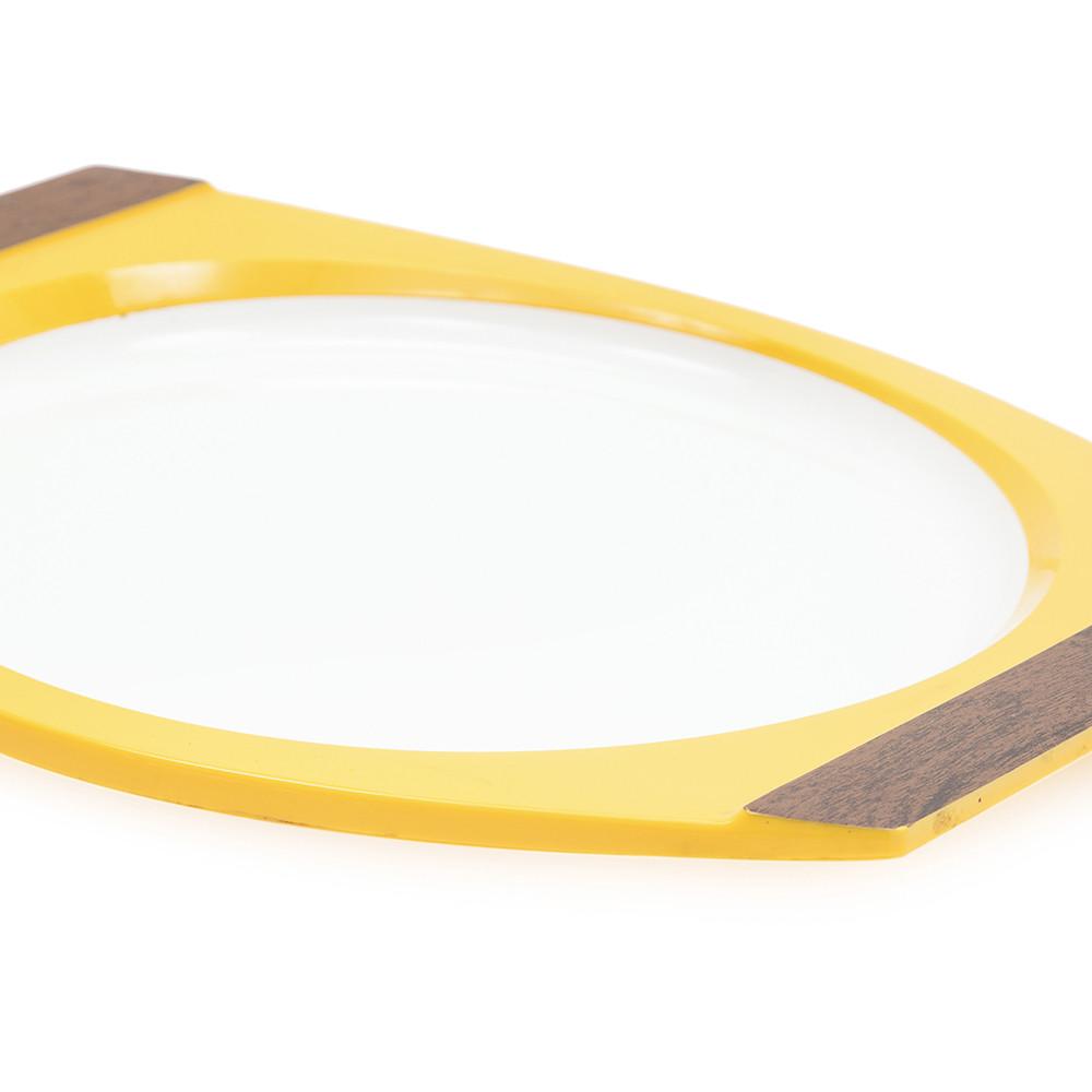 Yellow - Orange - Green Plate Holders w Wood Handles