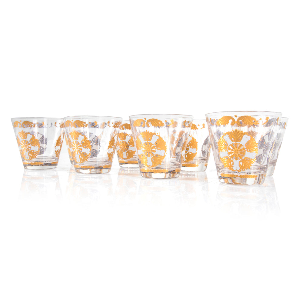 Gold Leaf Tumbler Glasses