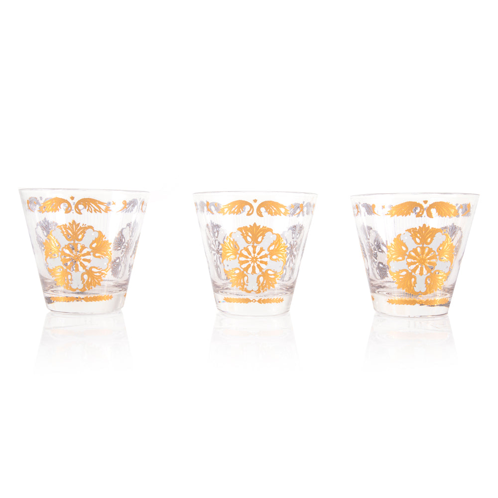 Gold Leaf Tumbler Glasses