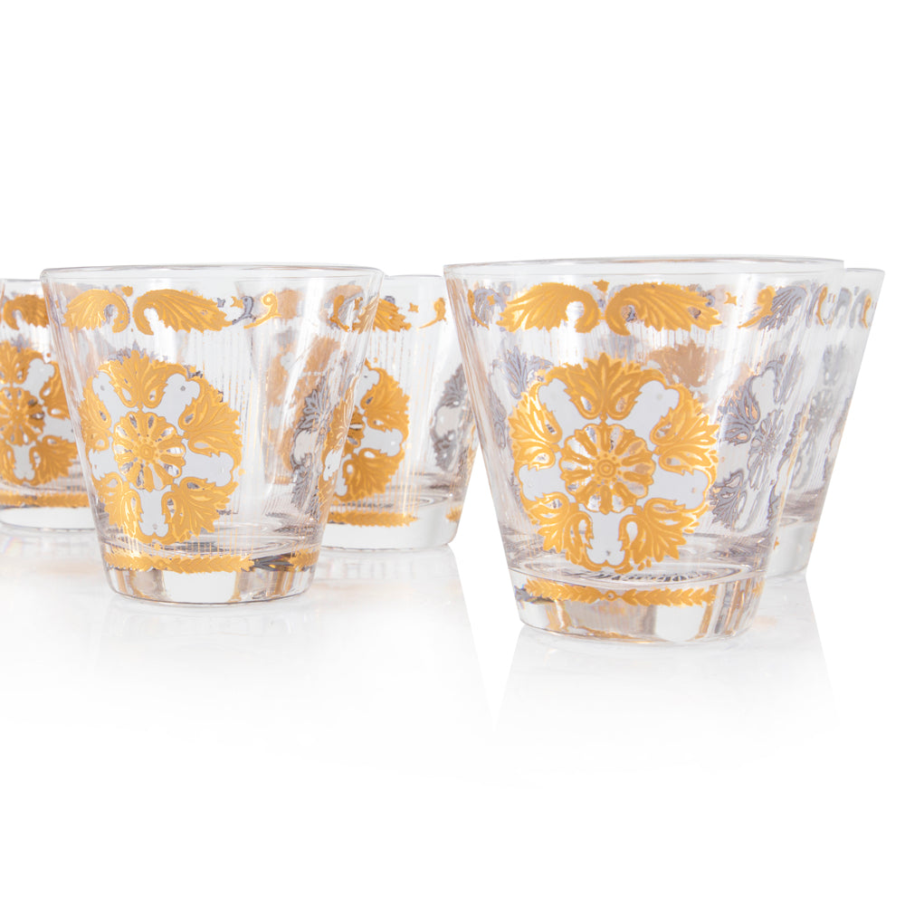 Gold Leaf Tumbler Glasses