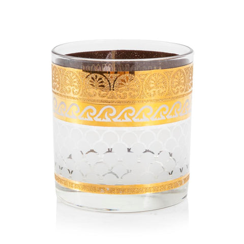 Gold Pattern Fish Scale Rocks Glasses