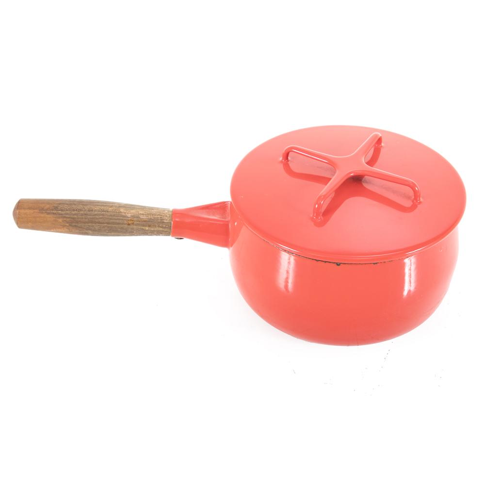 Red Metal Danish Pot Set