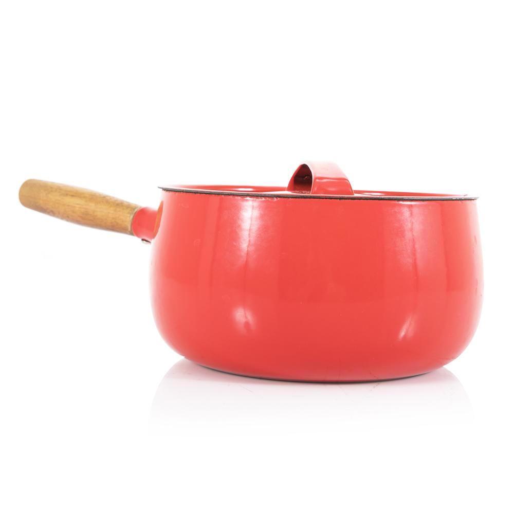 Red Metal Danish Pot Set