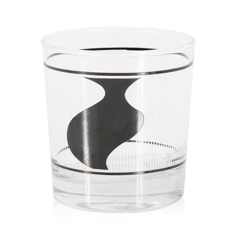 Black Wave Rocks Glass