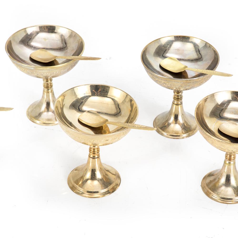 Solid Gold Ice Cream Cup and Spoon