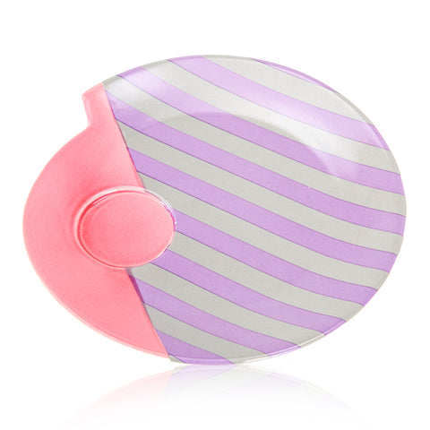 Pink & Purple 80's Striped Teacup Plate