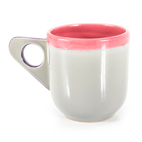 Grey and Pink 80s Mug
