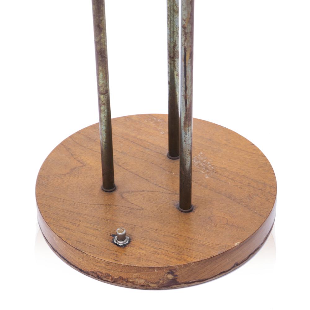 Triple Orb Brass Lamp with Resin Mosaic Table