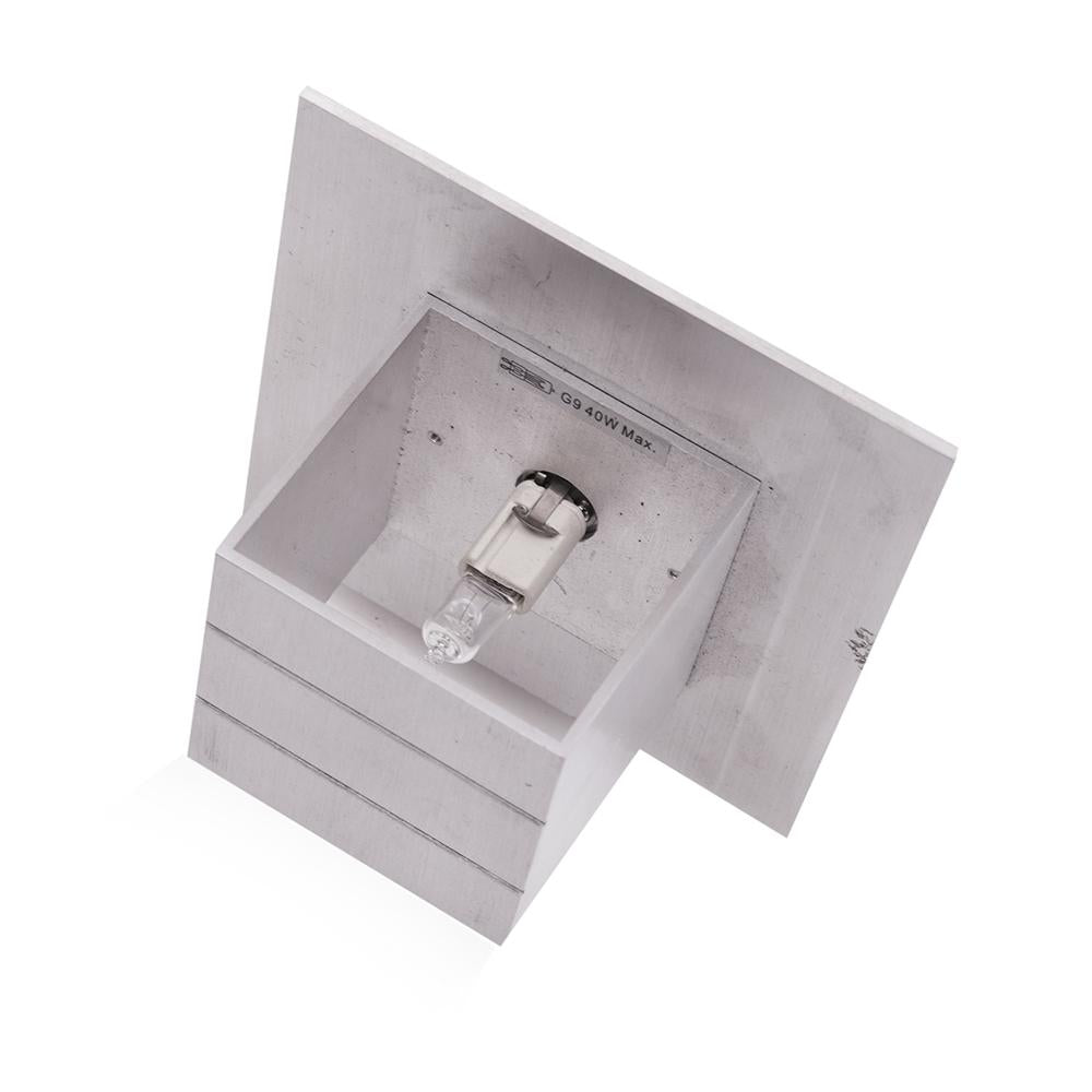 Brushed Aluminum Square Sconce