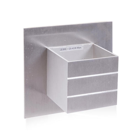 Brushed Aluminum Square Sconce