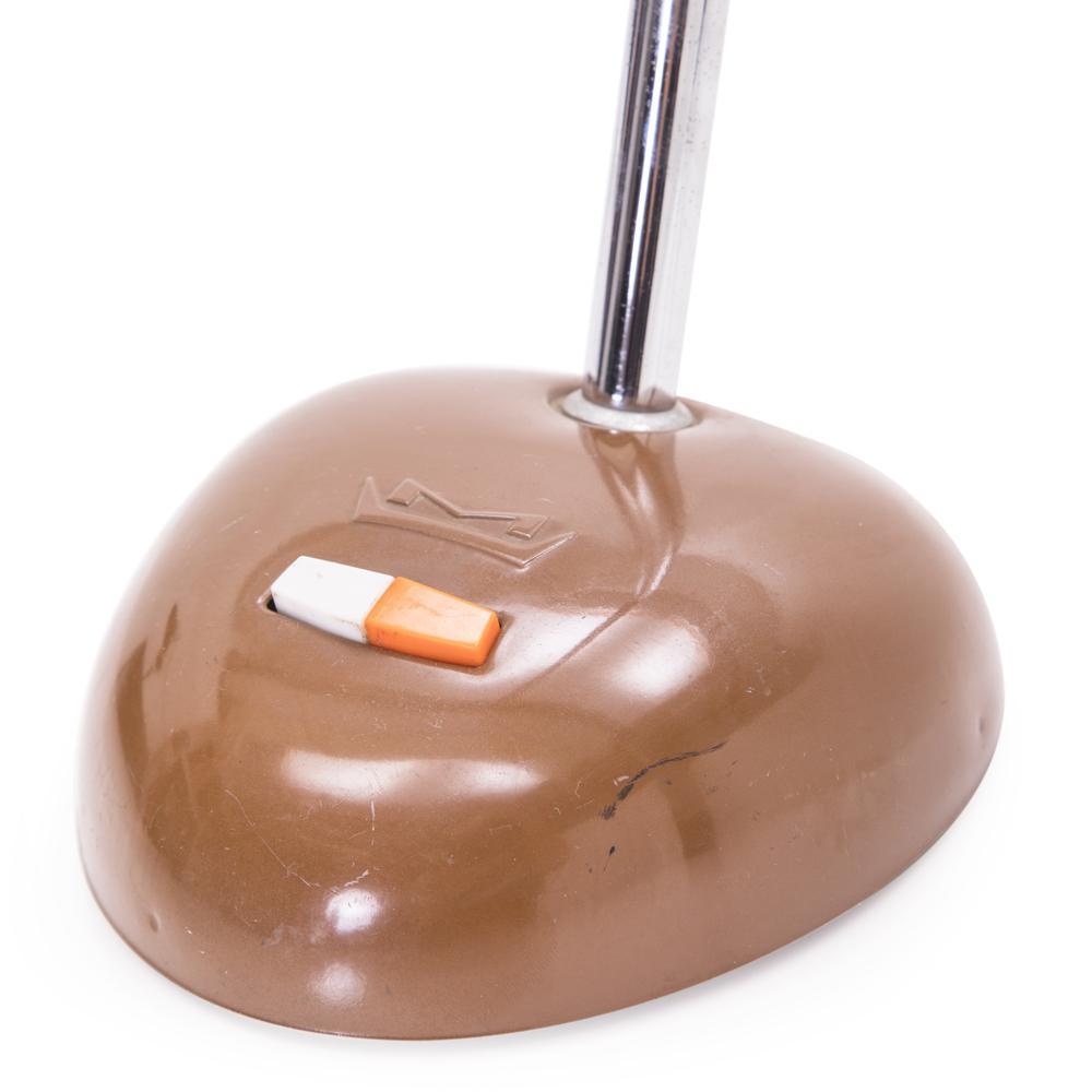 Brown and White Desk Lamp