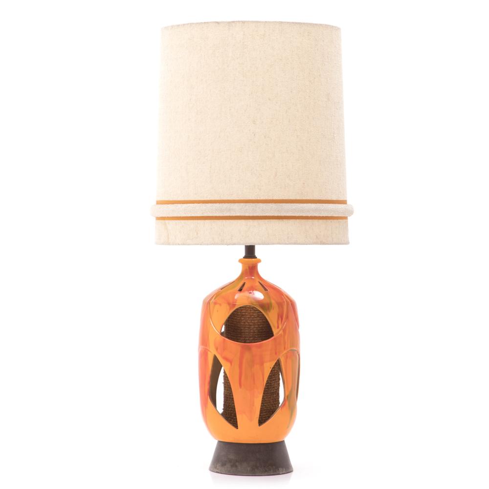 Orange and Yellow Ceramic Lamp