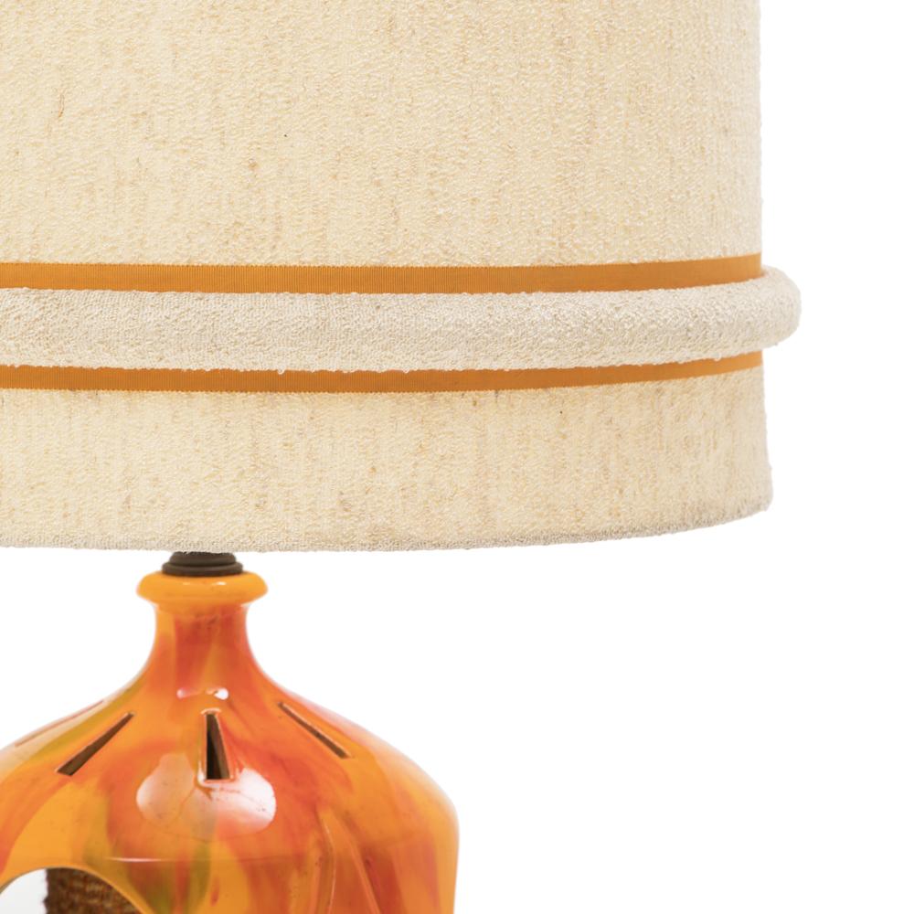 Orange and Yellow Ceramic Lamp