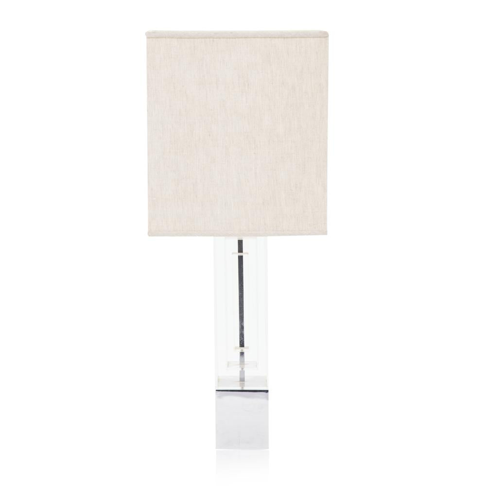 White Marble & Lucite Table Lamp