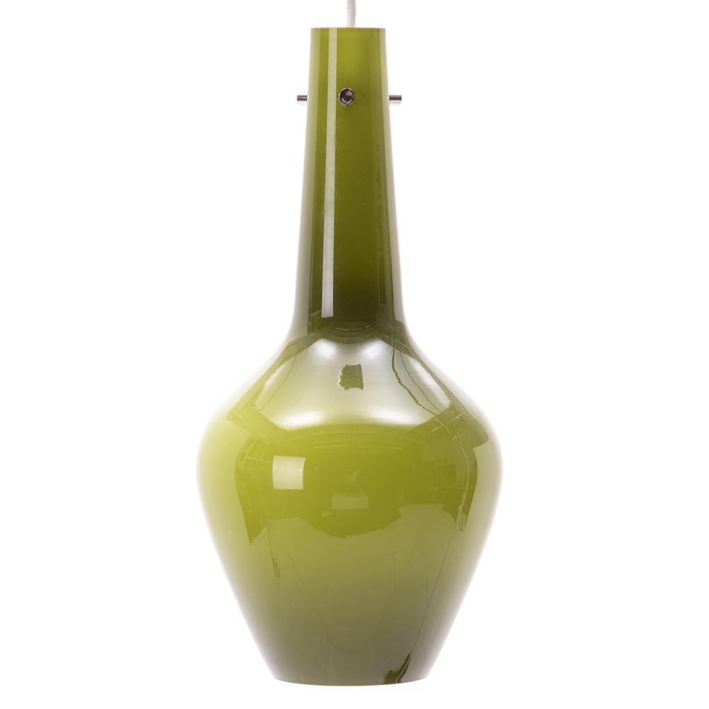 Green Glass Teardrop Pendant Light