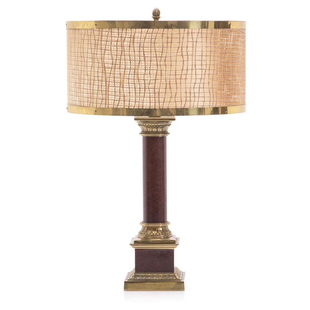 Gold Embellished Statue Lamp