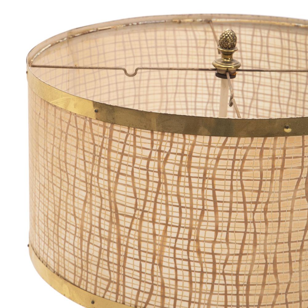 Gold Embellished Statue Lamp
