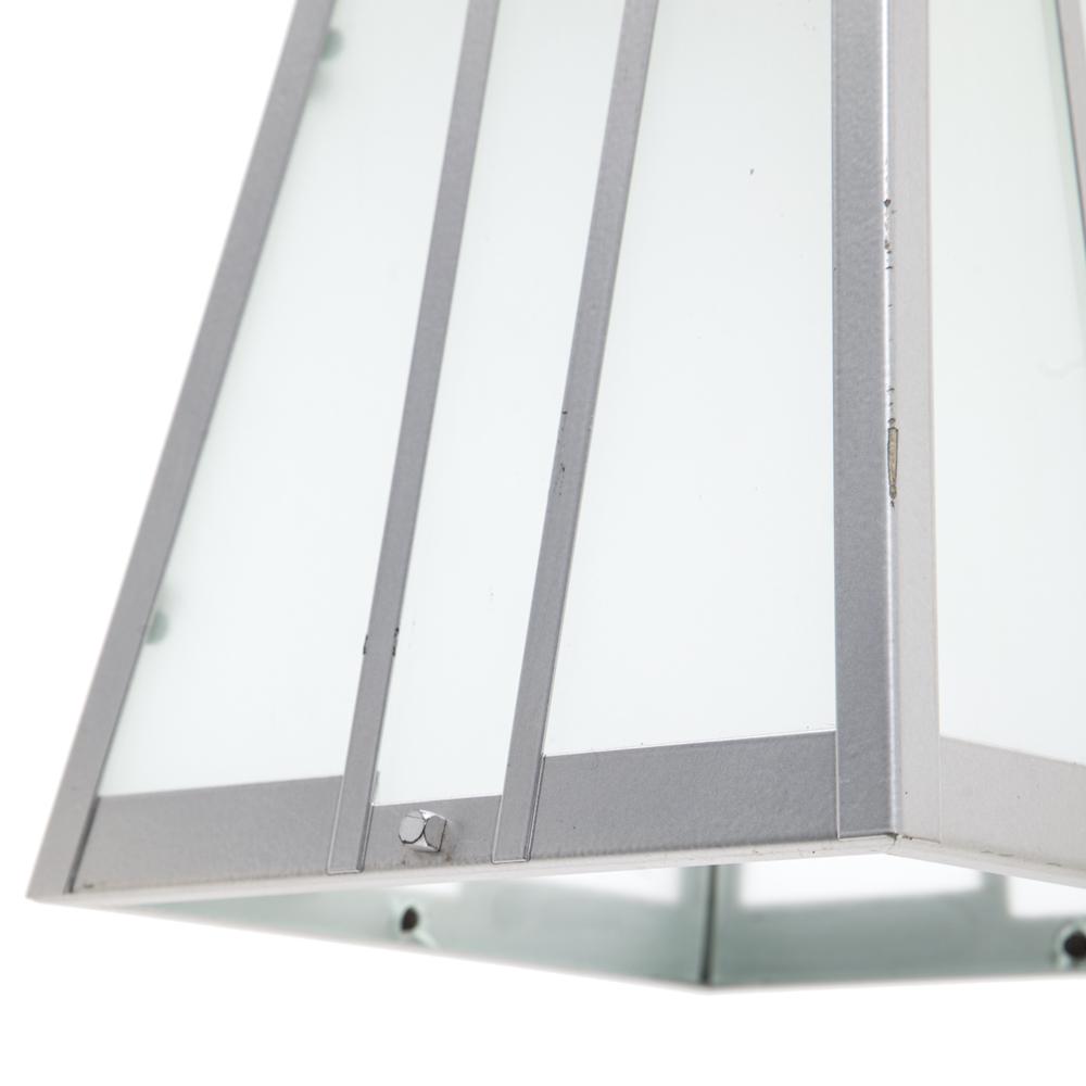 Silver + Glass Lantern Pendant Lamp