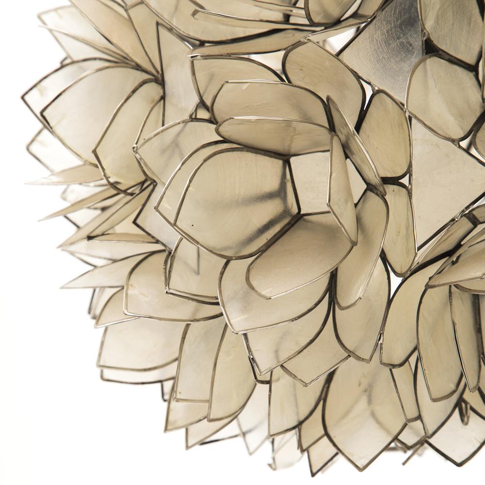 Tan Shell Petal Pendant Lamp
