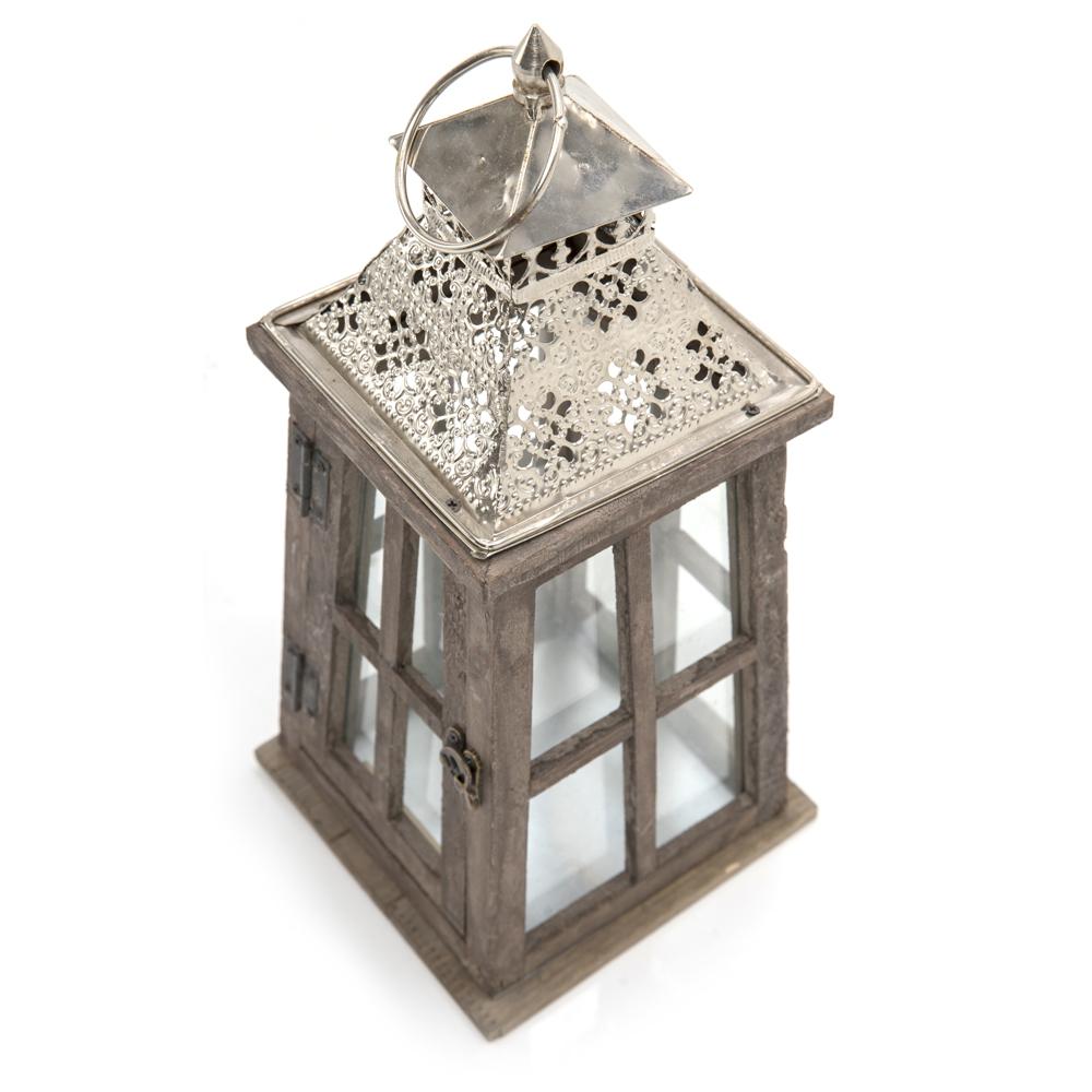 Wood Antique Wooden Lantern (A+D)