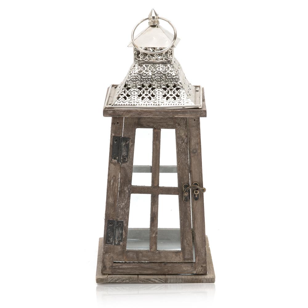 Wood Antique Wooden Lantern (A+D)