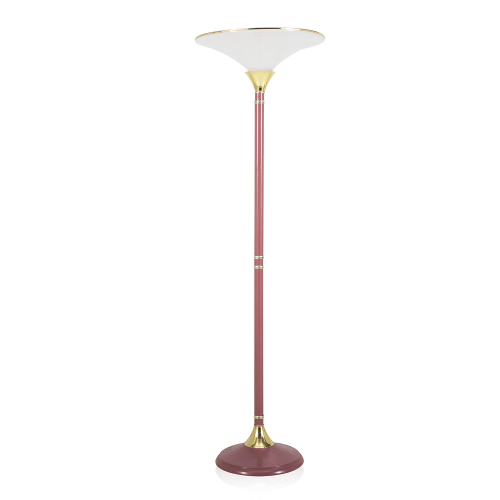 Pink & Gold Torchiere Floor Lamp