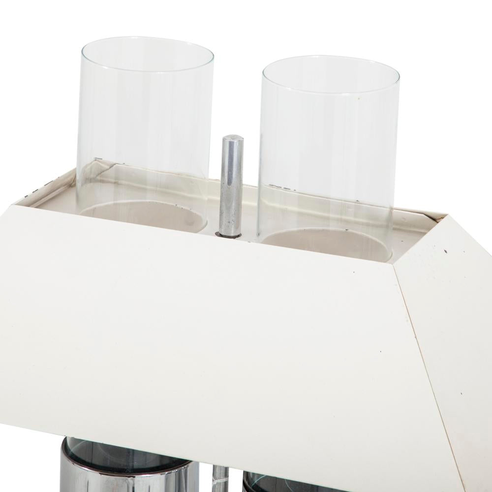 White Abstract Cylindrical Lamp