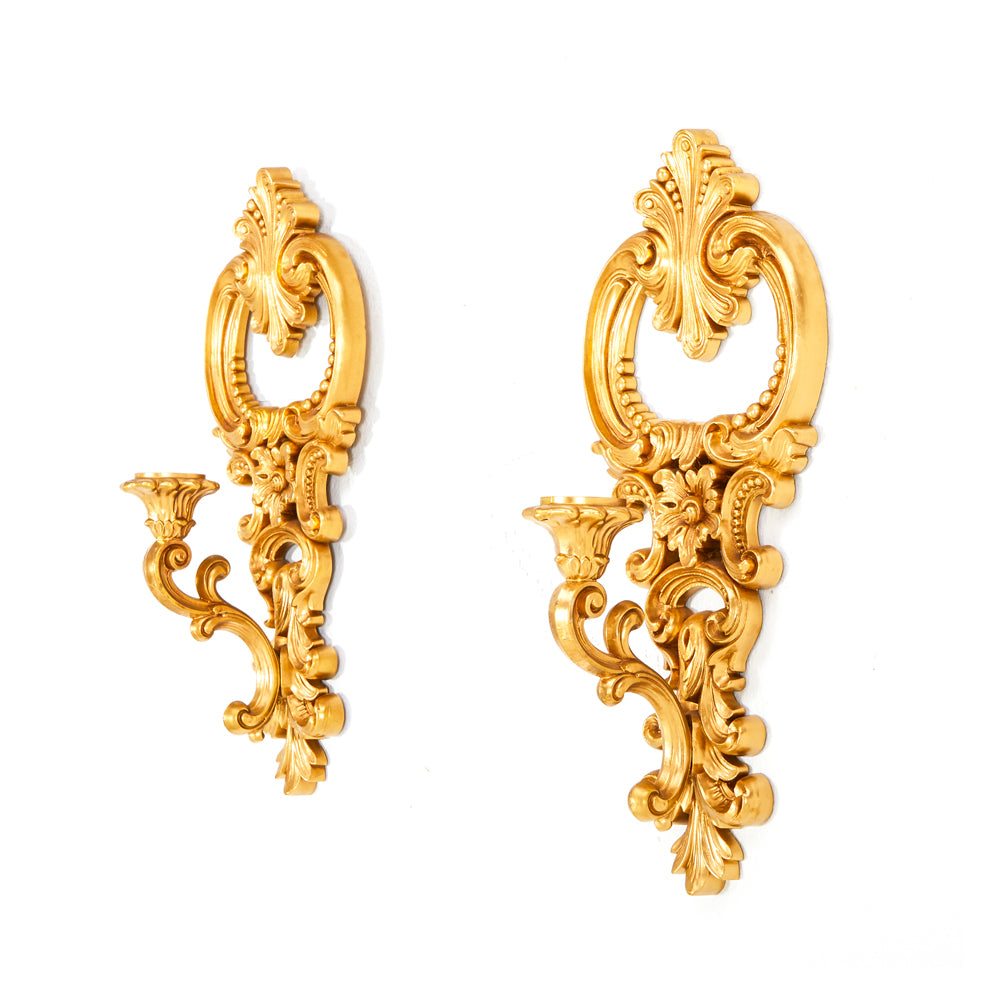 Golden Baroque Candle Sconce