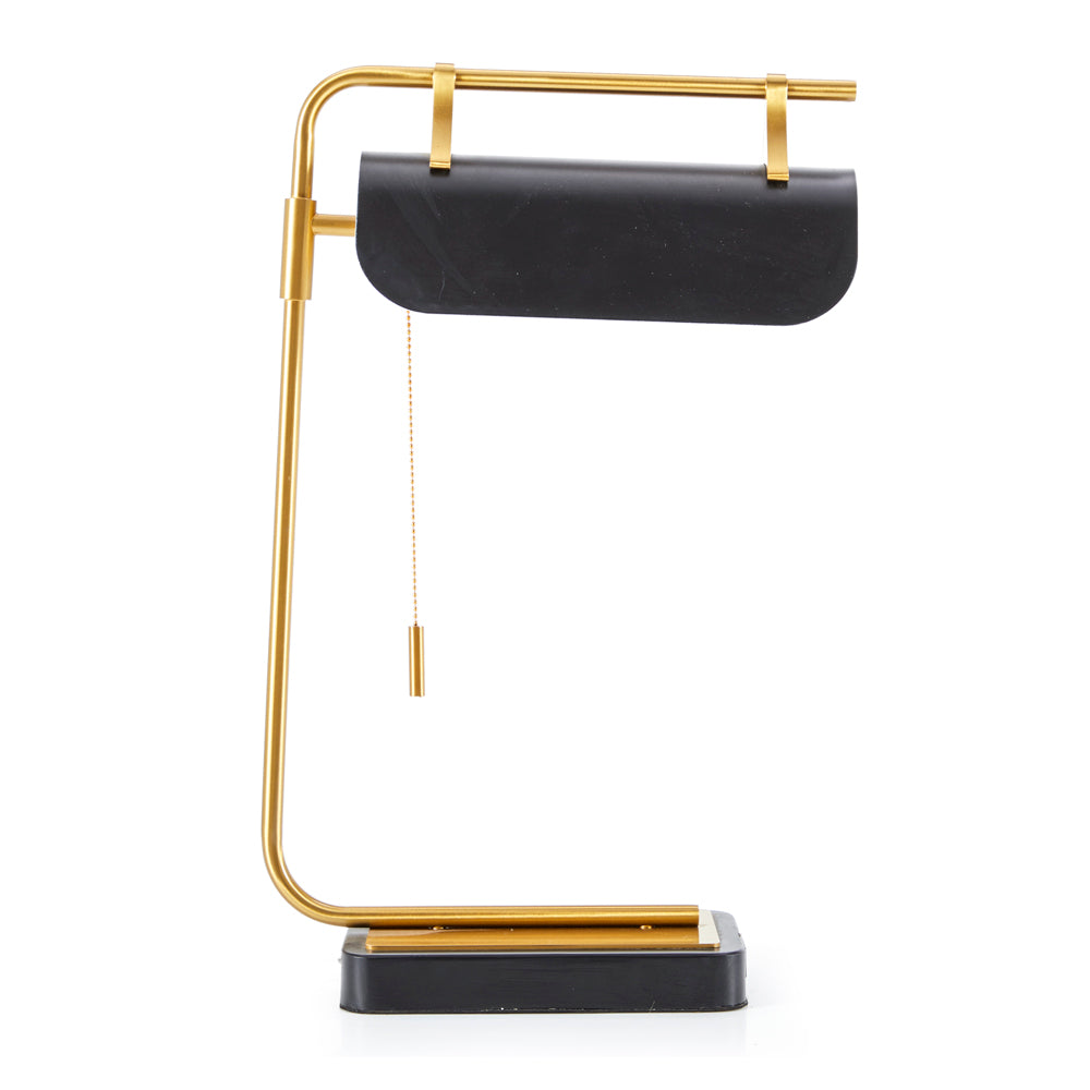 Black & Gold Mid Century Desk Lamp