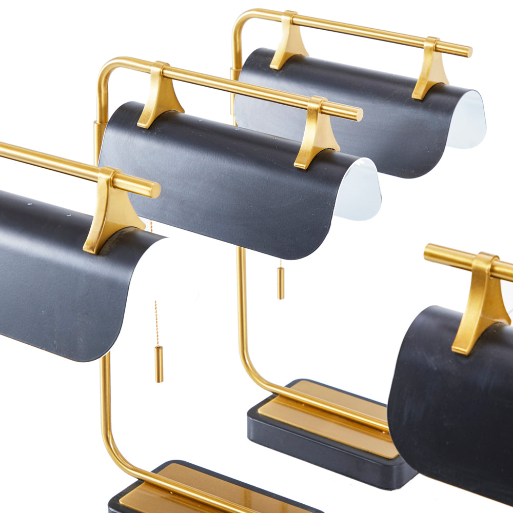 Black & Gold Mid Century Desk Lamp