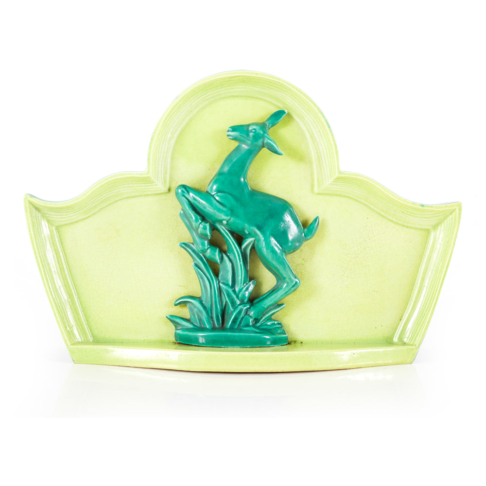 Green Ceramic Deer Mantle Lamp