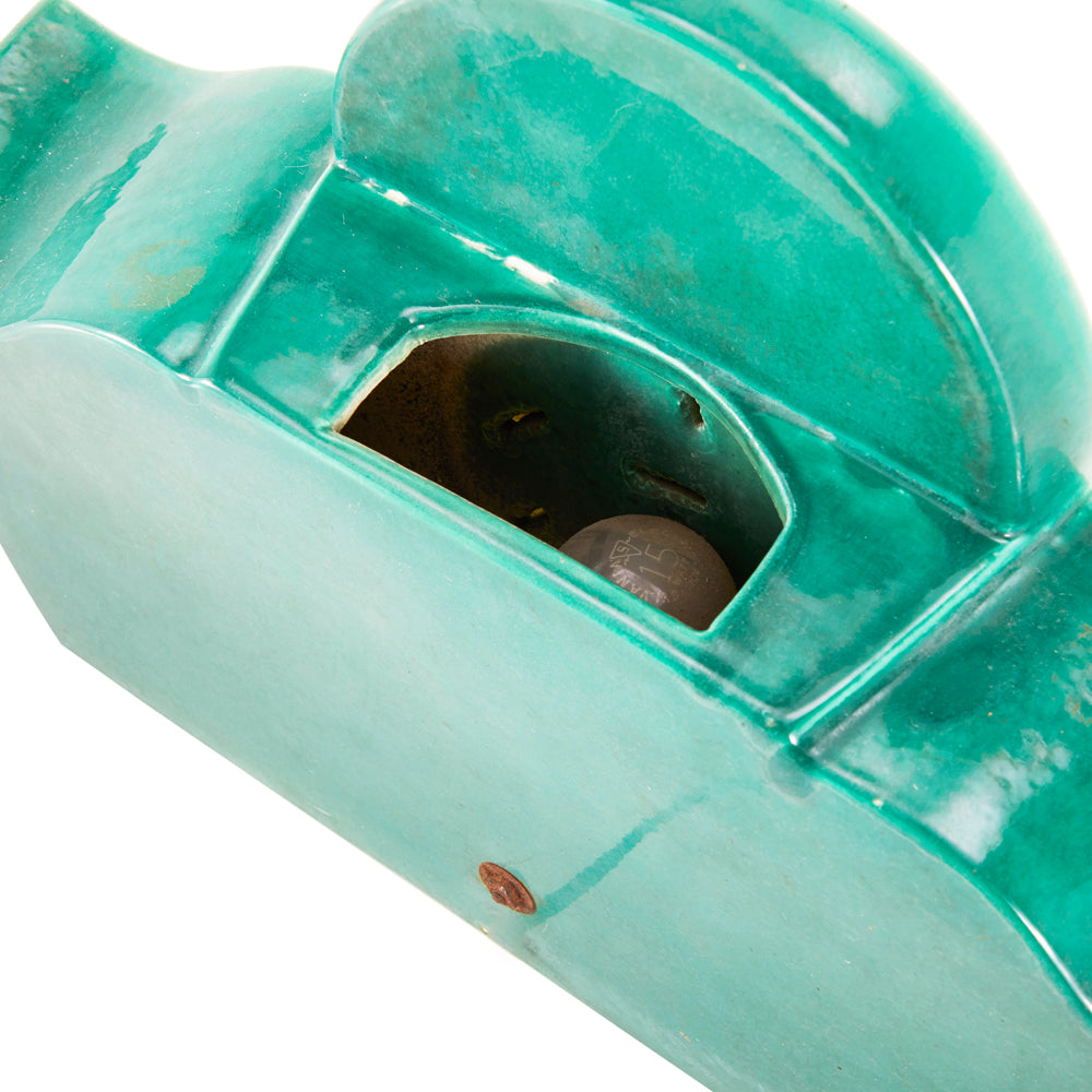 Green Ceramic Deer Mantle Lamp