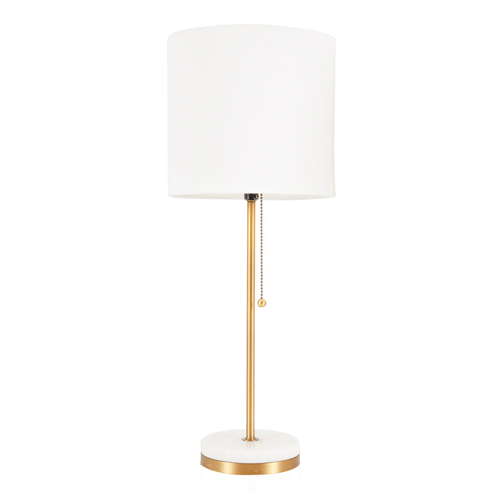 Simple Gold and White Table Lamp