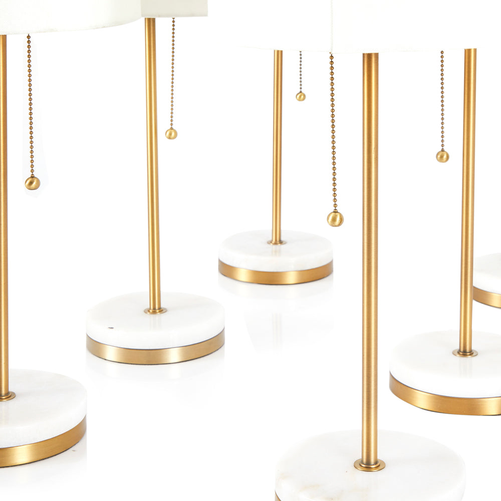 Simple Gold and White Table Lamp