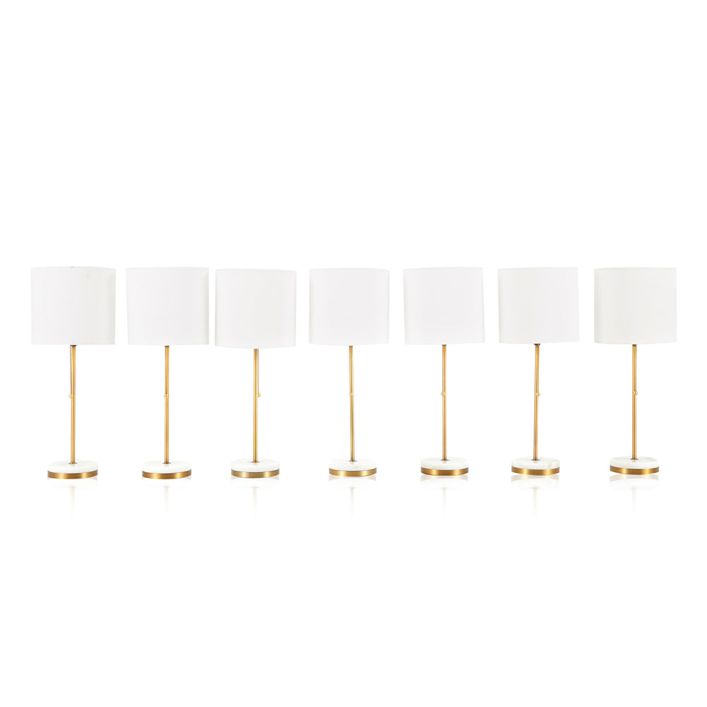 Simple Gold and White Table Lamp