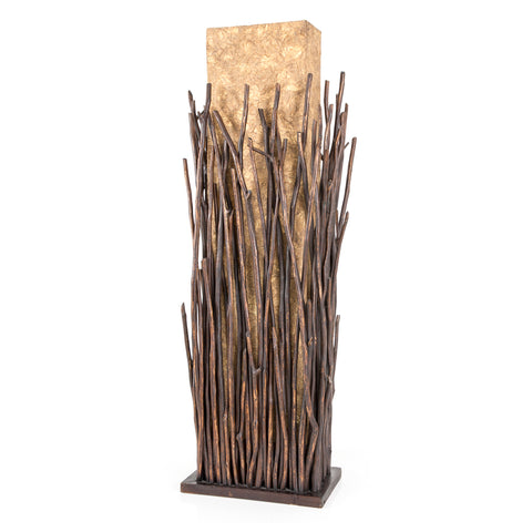 Brown Sticks Rectangle Floor Lamp