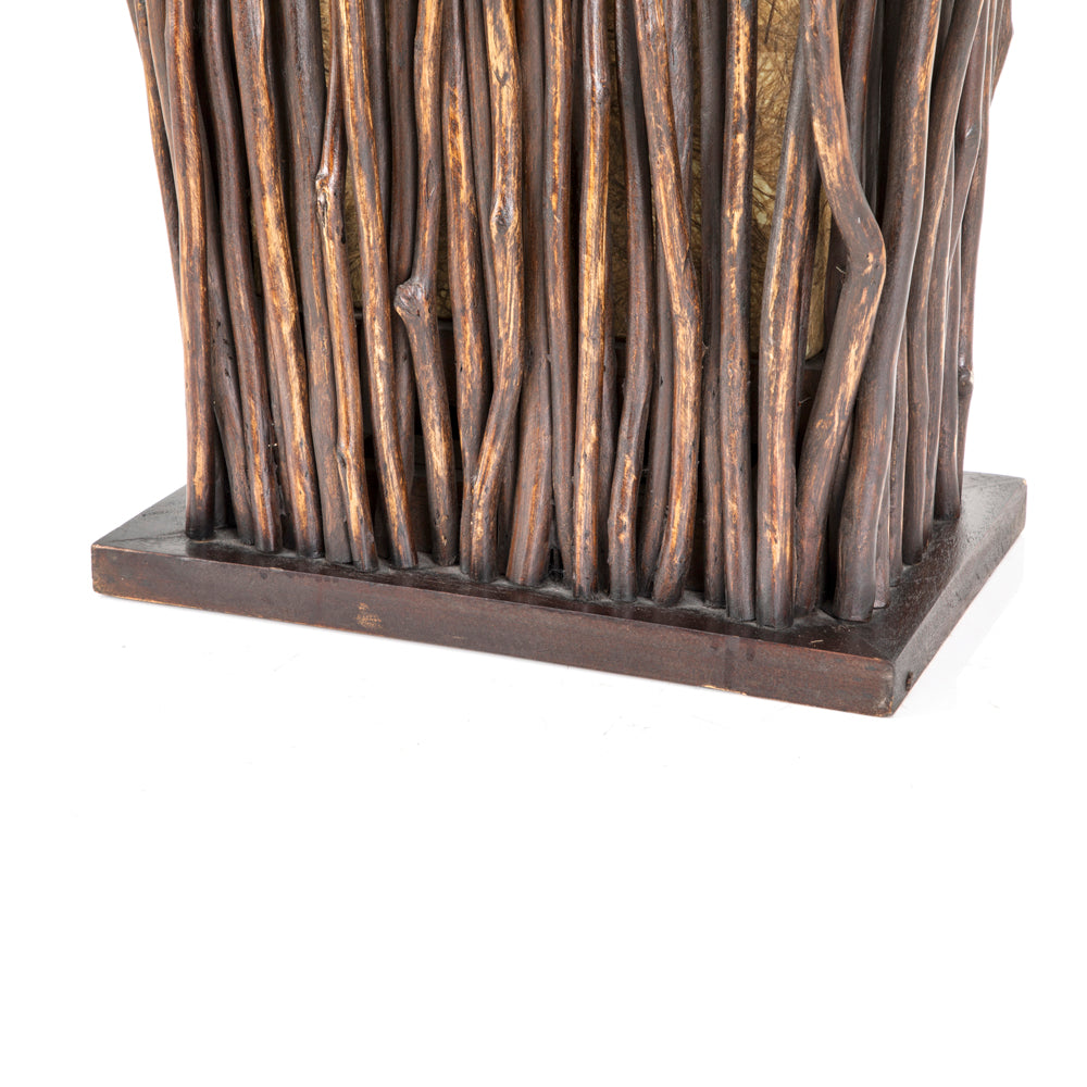 Brown Sticks Rectangle Floor Lamp