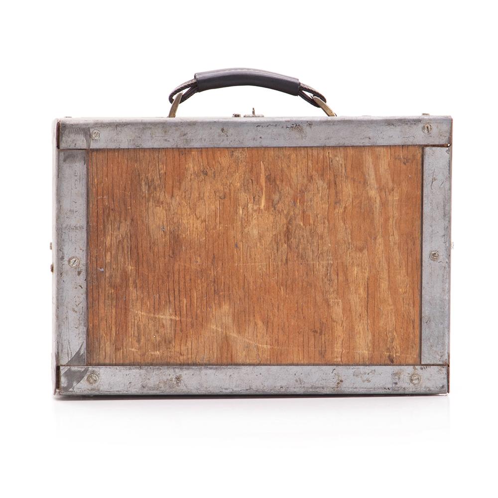 Wood and Metal Small Briefcase