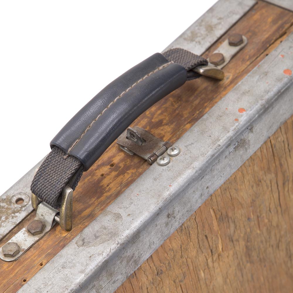 Wood and Metal Small Briefcase