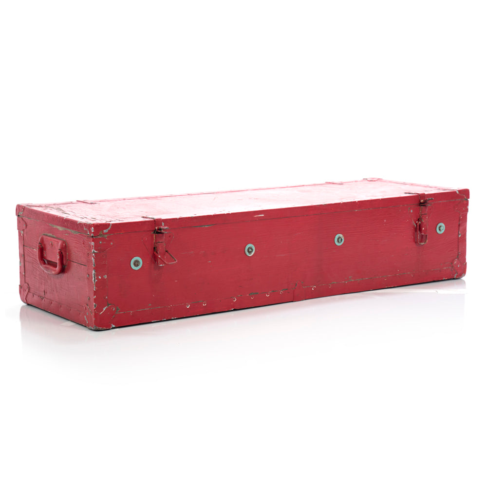 Red Wood Armor Suitcase