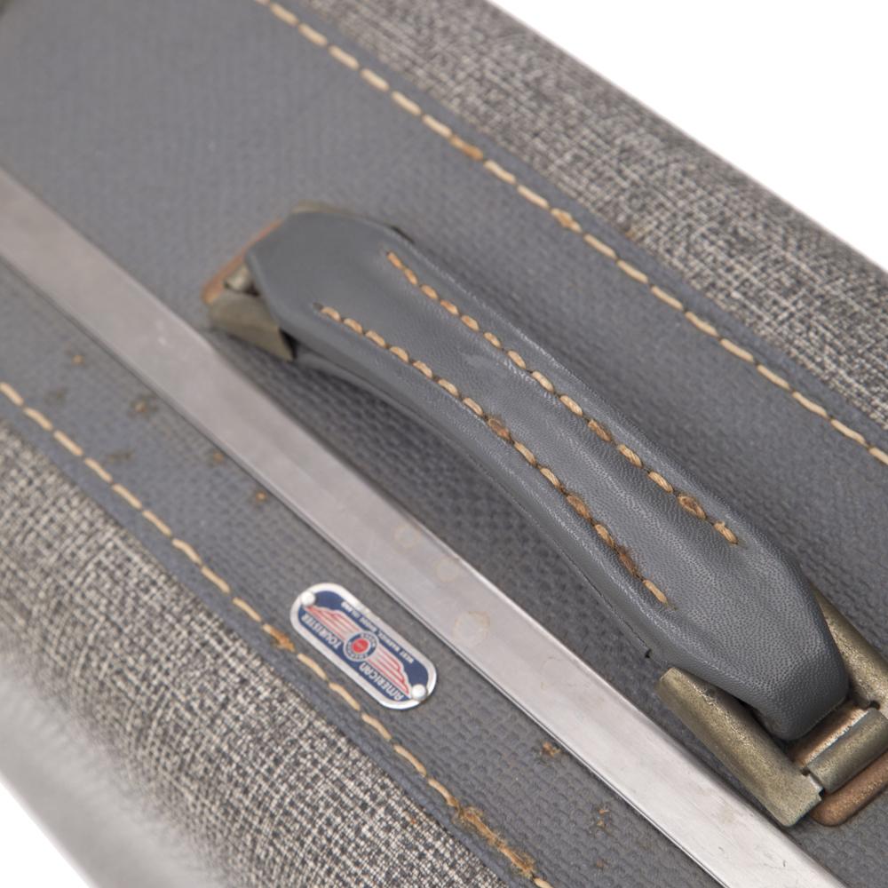 Grey Fabric Suitcase Large