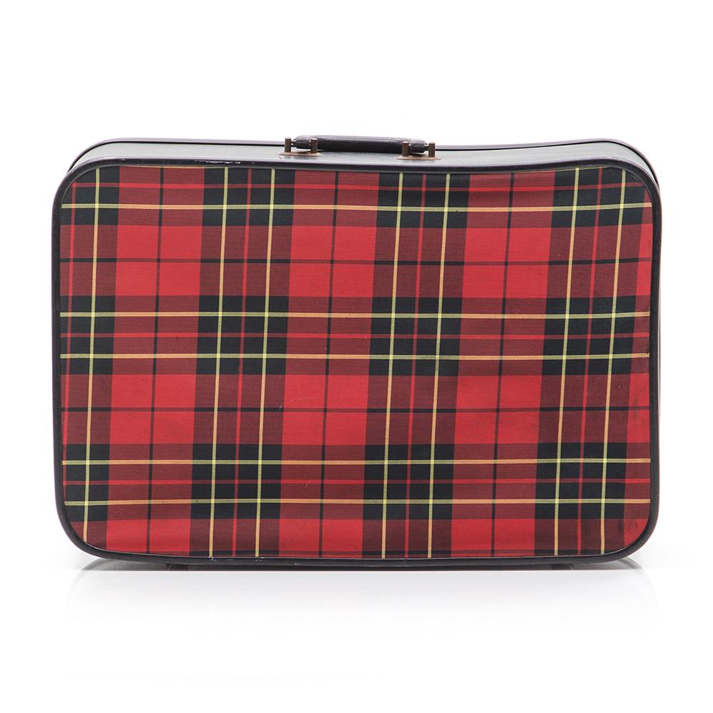 Grasshopper Plaid Red Luggage Set