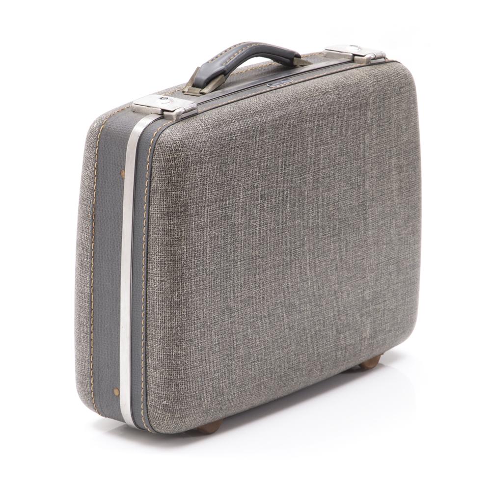Grey Fabric Suitcase Small
