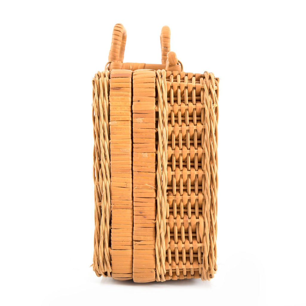 Tan 4 Piece Wicker Luggage Set