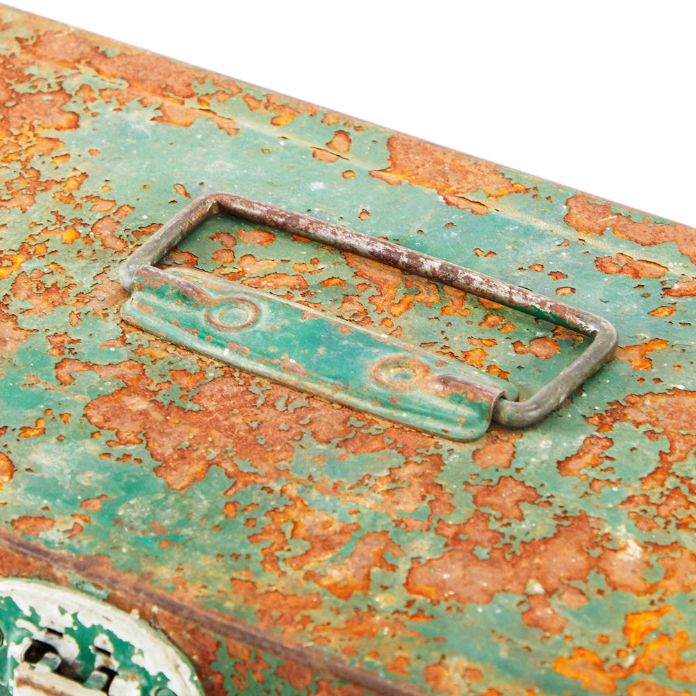 Rusted Green Metal Tool Box